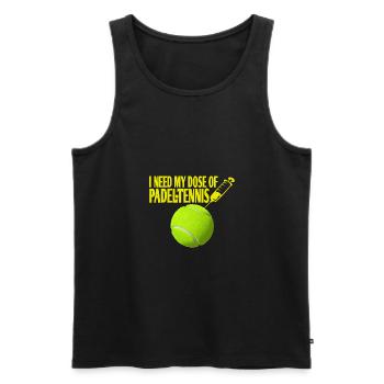 Padel Tennis Impfung Spritze Geschenkidee - Männer Premium Bio Tank Top - Schwarz - Vorne - Michal (187cm)