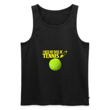 Tennisball Impfung Spritze Tennis Geschenkidee - Männer Premium Bio Tank Top - Schwarz - Vorne - Michal (187cm)
