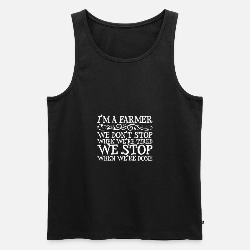 Farmer Farmer - Men's Premium Organic Tank Top - black