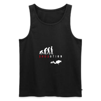 Diving LOVE Evolution as a gift - Men's Premium Organic Tank Top - black - Front - AI Model Male 178 light (178cm)