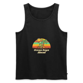 Ocean Days Ahead Vacances d’été Voyage tropical - Débardeur bio Premium Homme - noir - Devant - Michal (187cm)