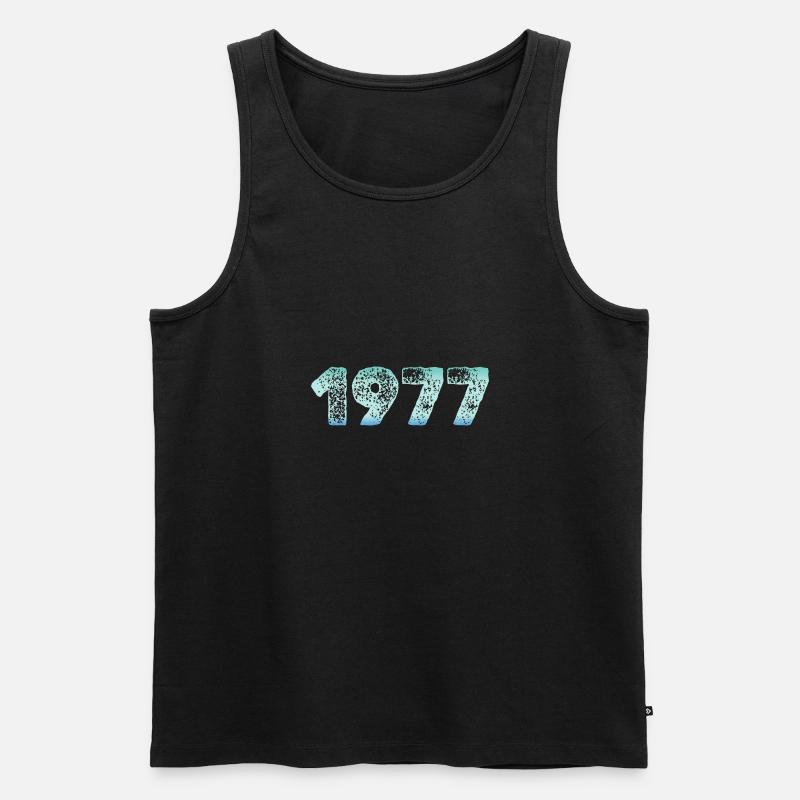 1977 - Männer Premium Bio Tank Top - Schwarz