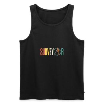 Surveying Profession Surveyor Geodesy - Men's Premium Organic Tank Top - black - Front - AI Model Male 178 light (178cm)