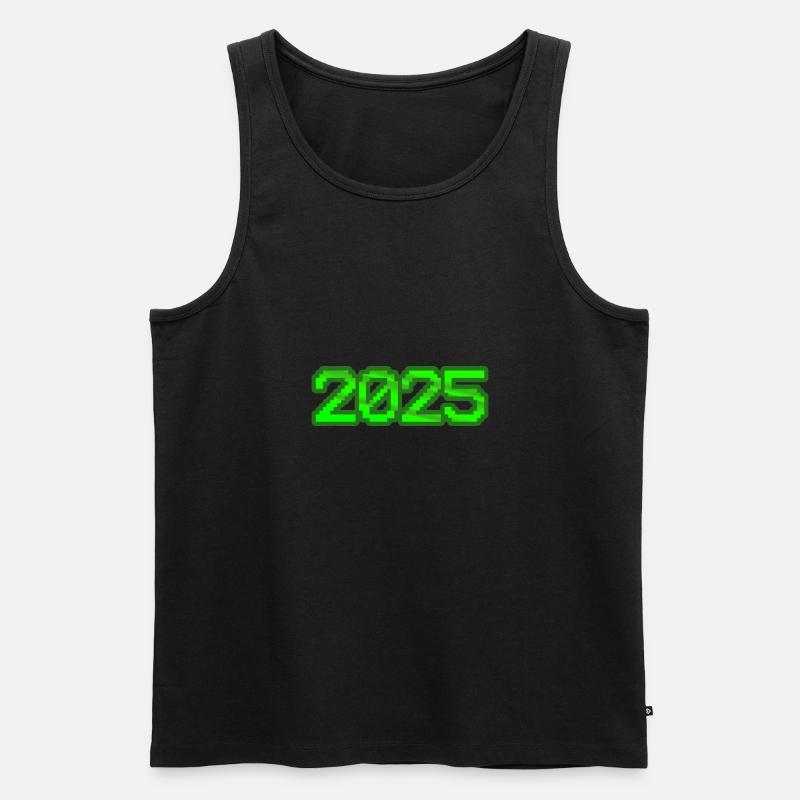 2025 - Männer Premium Bio Tank Top - Schwarz