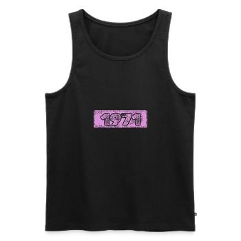 1971 - Männer Premium Bio Tank Top - Schwarz - Vorne - AI Model Male 178 light (178cm)