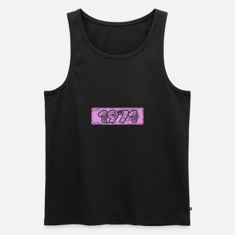 1971 - Männer Premium Bio Tank Top - Schwarz