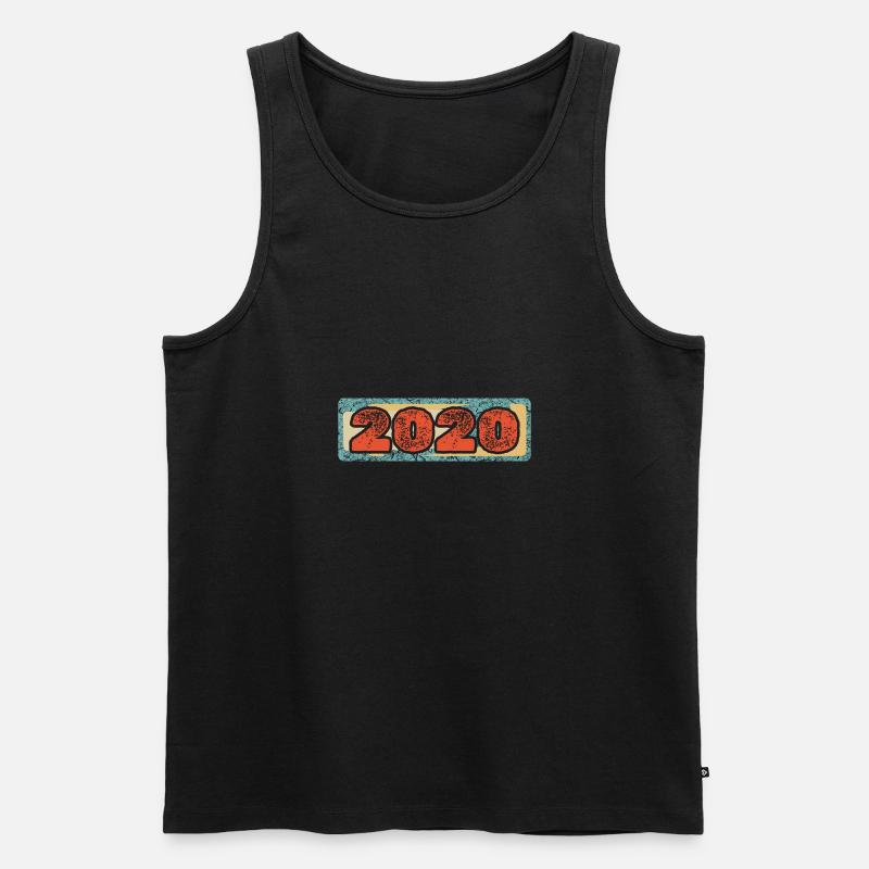 2020 - Männer Premium Bio Tank Top - Schwarz