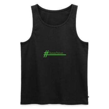Geschenk für kasachstan - Männer Premium Bio Tank Top - Schwarz - Vorne - Michal (187cm)
