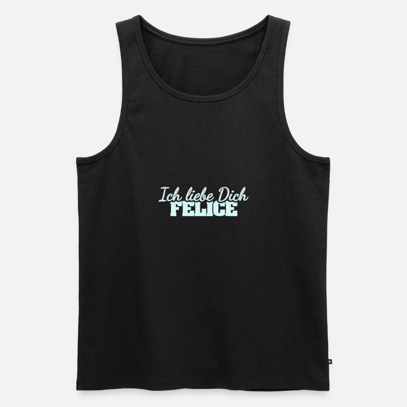 Felice als Liebe - Männer Premium Bio Tank Top - Schwarz
