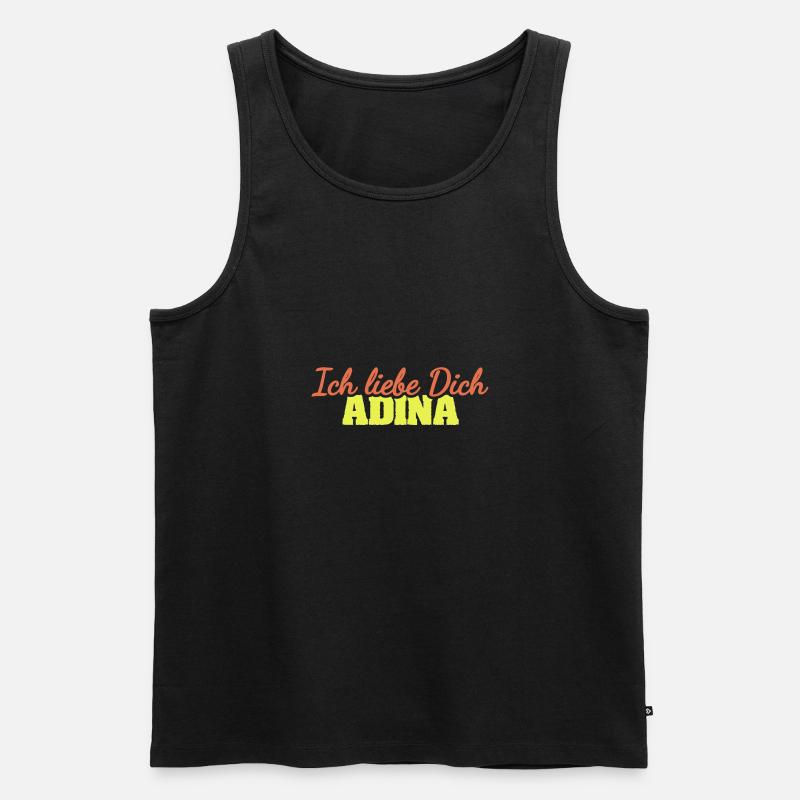 Adina als Liebe - Männer Premium Bio Tank Top - Schwarz