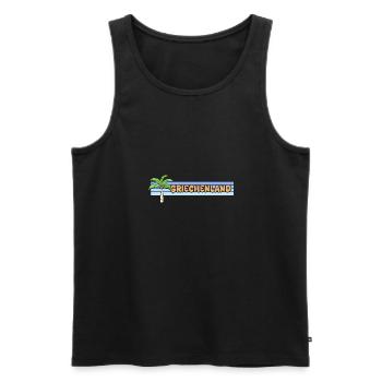 Greece as a holiday - Men's Premium Organic Tank Top - black - Front - Michal (187cm)