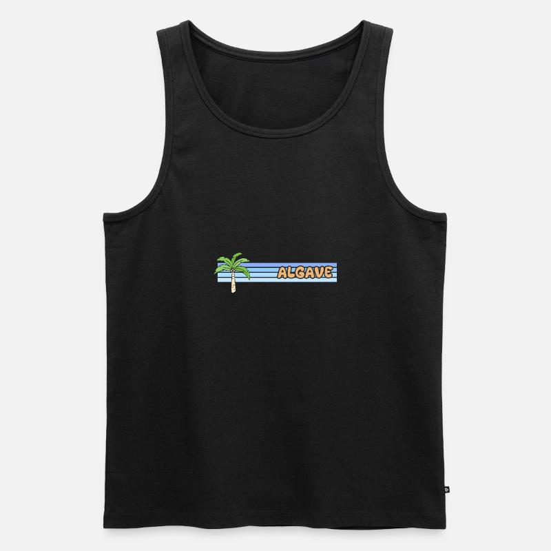Algave als Urlaub - Männer Premium Bio Tank Top - Schwarz