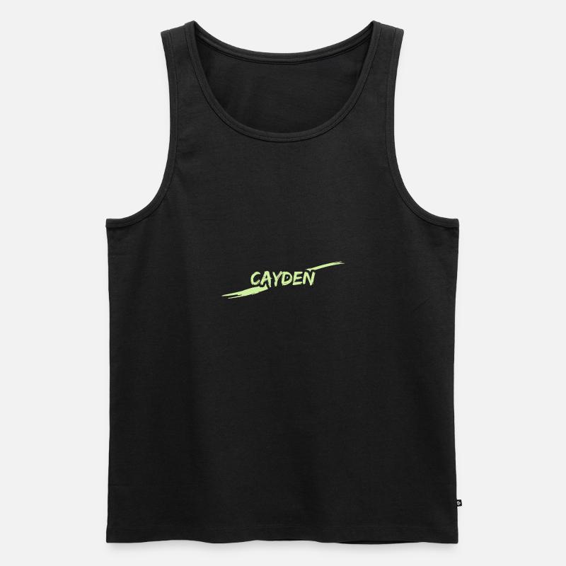 Cayden als Cayden - Männer Premium Bio Tank Top - Schwarz