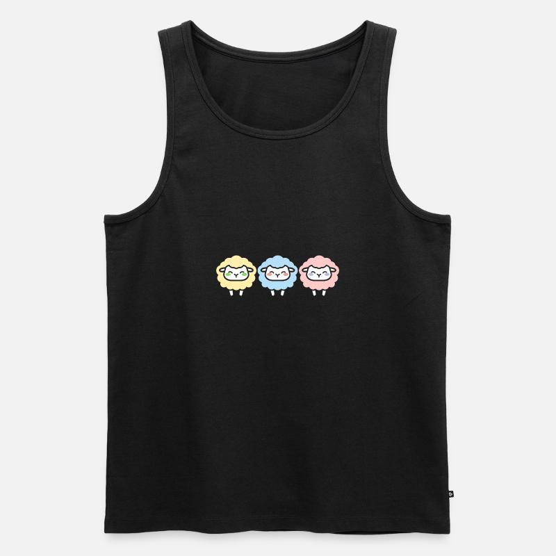 Schaf - Männer Premium Bio Tank Top - Schwarz