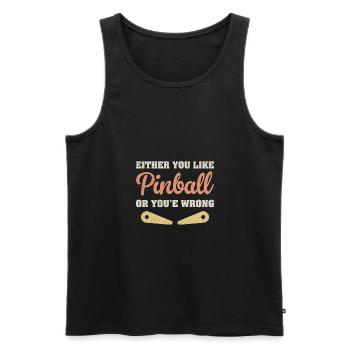 Soit vous aimez Pinball, soit vous vous trompez Joueur - Débardeur bio Premium Homme - noir - Devant - Michal (187cm)