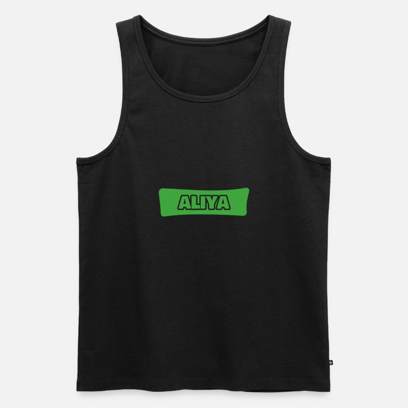 Geburt Aliya - Männer Premium Bio Tank Top - Schwarz