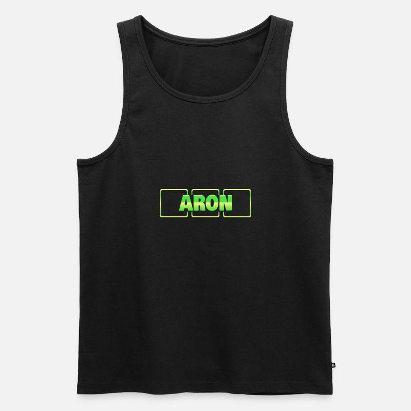 Taufe Aron - Männer Premium Bio Tank Top - Schwarz