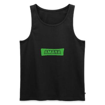 Birth Amaya - Men's Premium Organic Tank Top - black - Front - Michal (187cm)