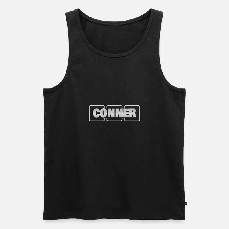 Geschenkidee Conner - Männer Premium Bio Tank Top - Schwarz