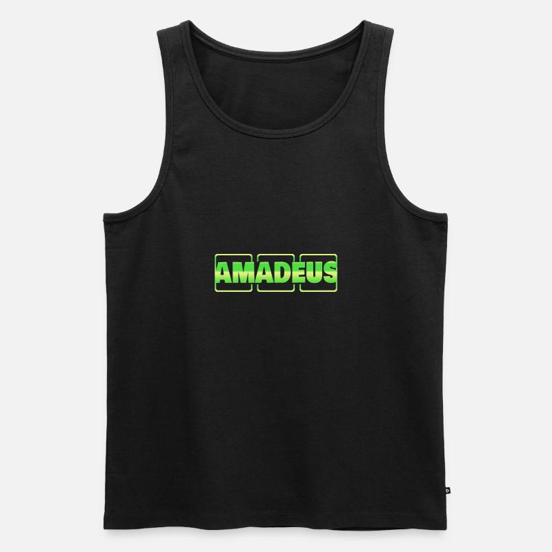 Battesimo per Amadeus Idea Regalo di battesimo - Canottiera ecologica premium da uomo - nero