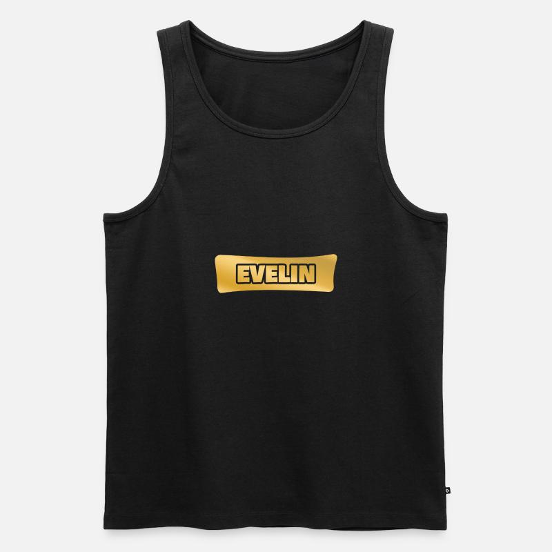 First name Evelin - Men's Premium Organic Tank Top - black