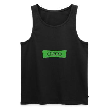 Alexa en tant que naissance - Débardeur bio Premium Homme - noir - Devant - AI Model Male 178 light (178cm)