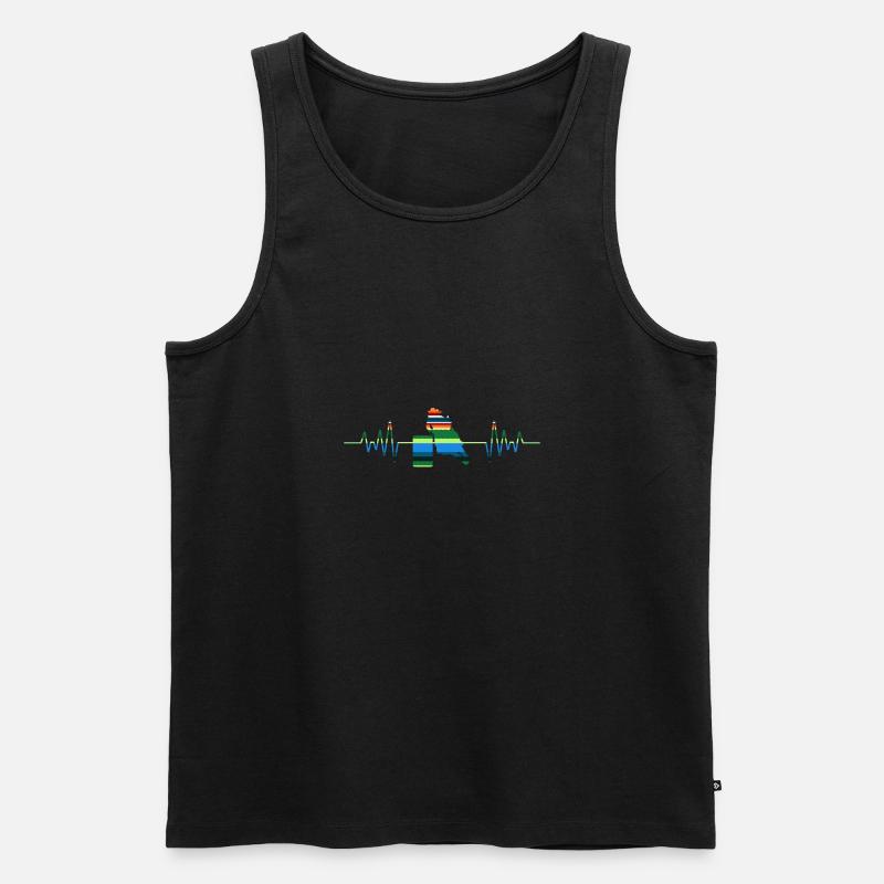 Rodeo Barrel Racing Pferd - Männer Premium Bio Tank Top - Schwarz