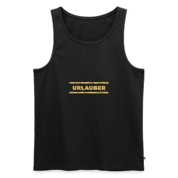 Les vacanciers en tant que profession - Débardeur bio Premium Homme - noir - Devant - AI Model Male 178 light (178cm)