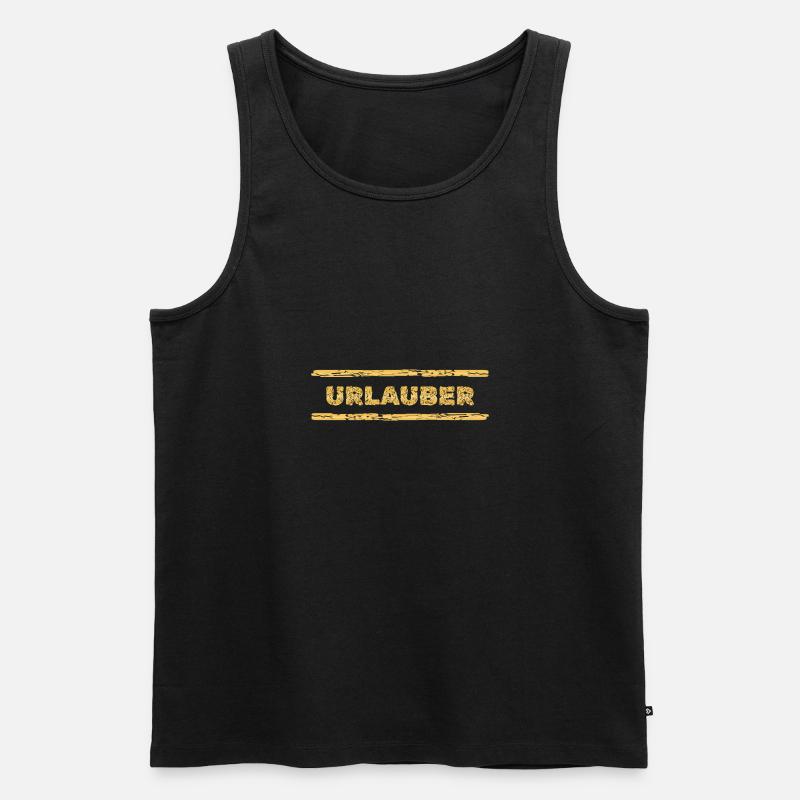Urlauber als Beruf - Männer Premium Bio Tank Top - Schwarz