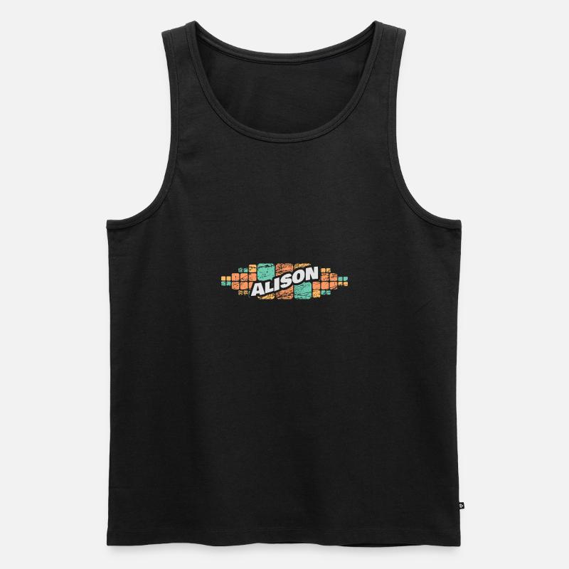 Alison - Männer Premium Bio Tank Top - Schwarz