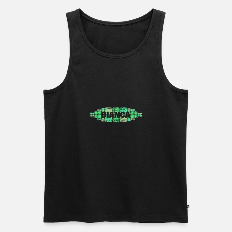 Geschenk für Bianca - Männer Premium Bio Tank Top - Schwarz