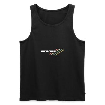 Workplace Developer - Men's Premium Organic Tank Top - black - Front - AI Model Male 178 light (178cm)