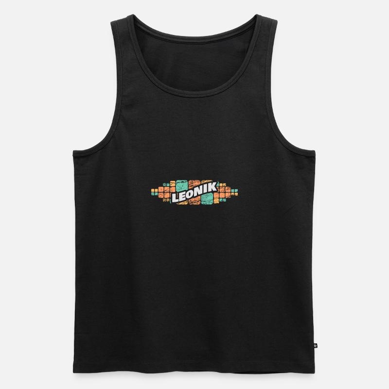 Leonik Leonik - Männer Premium Bio Tank Top - Schwarz