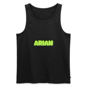 Arian Arian - Men's Premium Organic Tank Top - black - Front - AI Model Male 178 light (178cm)