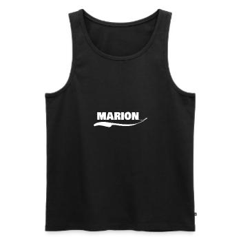 Prénom marion - Débardeur bio Premium Homme - noir - Devant - AI Model Male 178 light (178cm)