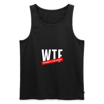 WTF - Männer Premium Bio Tank Top - Schwarz - Vorne - Michal (187cm)