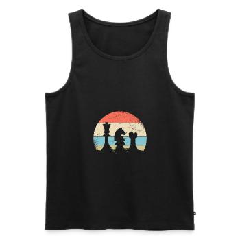 Chess - Men's Premium Organic Tank Top - black - Front - Michal (187cm)