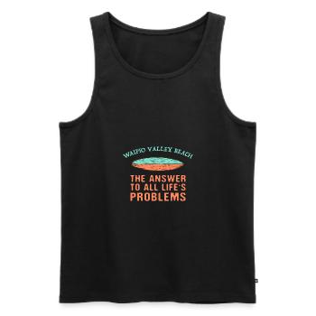 Waipio Valley Beach Answer To All Life's Problems - Männer Premium Bio Tank Top - Schwarz - Vorne - Michal (187cm)