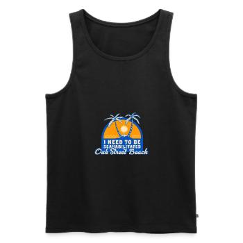I Need To Be Seahabilitated Oak Street Beach - Männer Premium Bio Tank Top - Schwarz - Vorne - Michal (187cm)