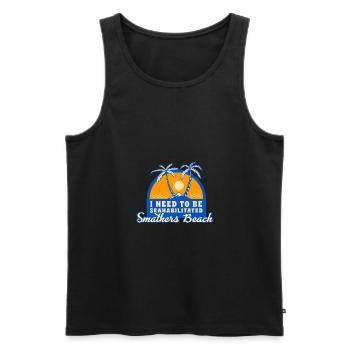 I Need To Be Seahabilitated Smathers Beach Summer - Männer Premium Bio Tank Top - Schwarz - Vorne - Michal (187cm)