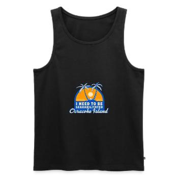 I Need To Be Seahabilitated Ocracoke Island - Men's Premium Organic Tank Top - black - Front - Michal (187cm)