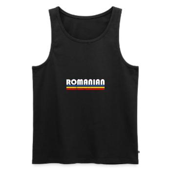 Bukarest Rumänien Rumäne Balkan Urlaub - Männer Premium Bio Tank Top - Schwarz - Vorne - AI Model Male 178 light (178cm)