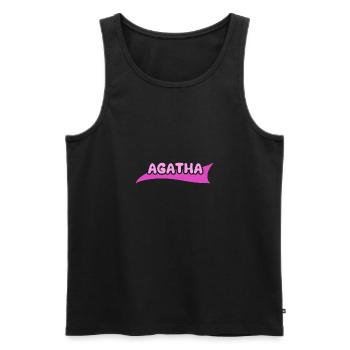 Geschenk für Agatha - Männer Premium Bio Tank Top - Schwarz - Vorne - AI Model Male 178 light (178cm)