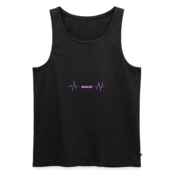 Prénom Bailey - Débardeur bio Premium Homme - noir - Devant - AI Model Male 178 light (178cm)