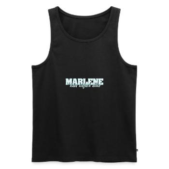 Mrs. Marlene - Men's Premium Organic Tank Top - black - Front - AI Model Male 178 light (178cm)