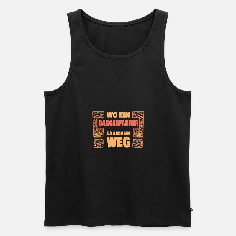 Spruch Baggerfahrer - Männer Premium Bio Tank Top - Schwarz