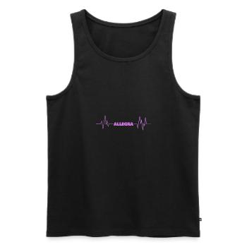 Herzschlag für Allegra Vorname heartbeat - Männer Premium Bio Tank Top - Schwarz - Vorne - Michal (187cm)