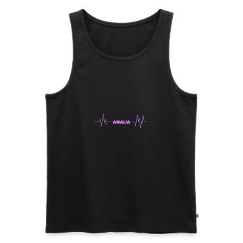 Gift for Amalia - Men's Premium Organic Tank Top - black - Front - Michal (187cm)