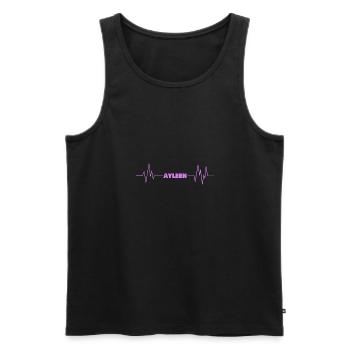 Ayleen als Vorname - Männer Premium Bio Tank Top - Schwarz - Vorne - AI Model Male 178 light (178cm)