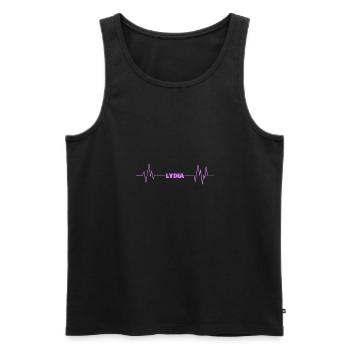 Vorname Lydia - Männer Premium Bio Tank Top - Schwarz - Vorne - AI Model Male 178 light (178cm)